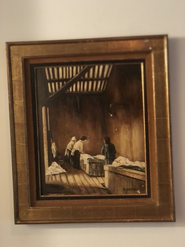Dipinto olio vintage artista