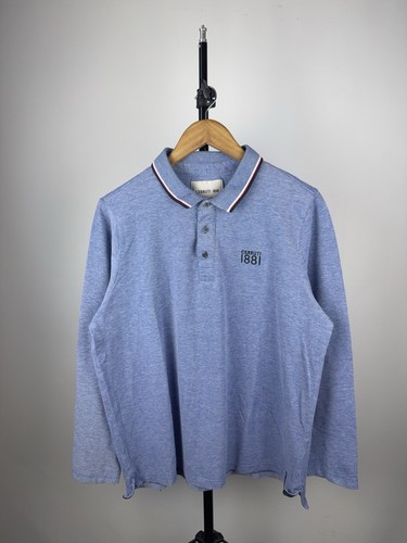 Polo uomo manica lunga blu