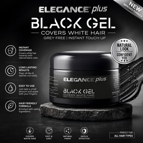 Elegance plus gel capelli nero - capelli,