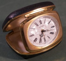 EUROPA GERMANY OROLOGIO DA TAVOLA-VIAGGIO DORATO vintage MADREPERLA