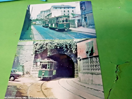 Tram 1963 cartoline foto - tram,
