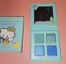Colourpop x Hello Kitty Ombretto Ombretto Quad - Coco Cutie (Blu) - Nuovo con scatola