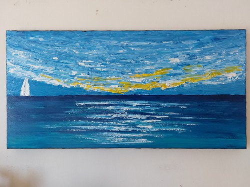 Quadro moderno dipinto mano - moderno, a