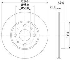2x Mintex Discs Front fits