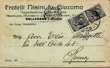 Roma Vallerano F.lli Nisini Nocciole Mandorle , piega vert. F. piccolo  spedita