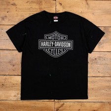 T-shirt Harley-Davidson vintage XL uomo 00s moto grafica cotone nero