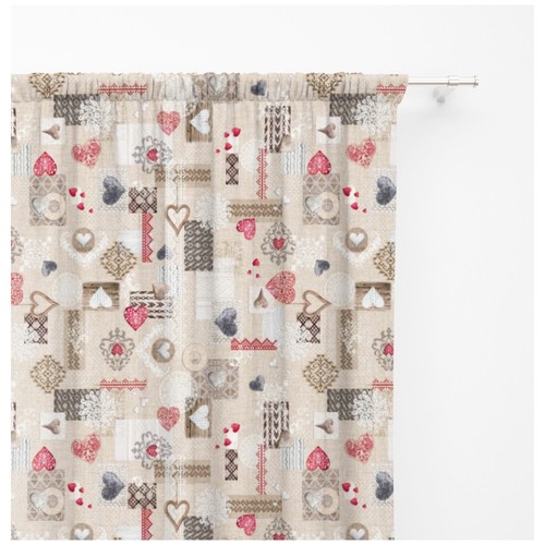 Tenda shabby rosso 150x280 - tenda, cm.150x280