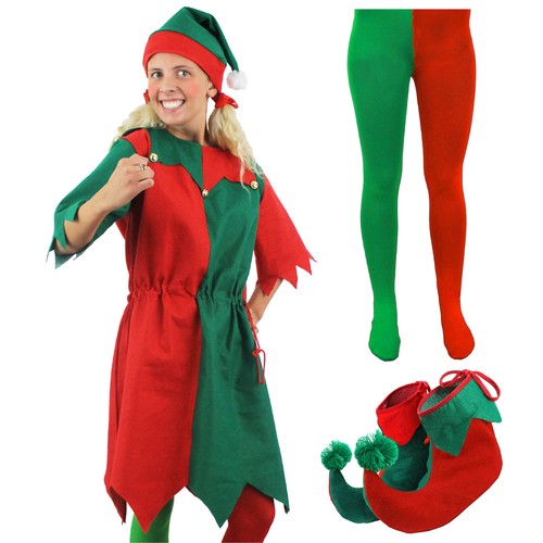 Costume elfo donna babbo - elfo,