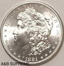 1881 S Morgan Dollar da OBW
