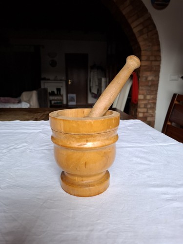 Mortaio legno con pestello - in,