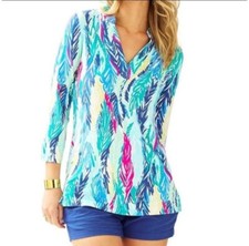 Top tunica Lilly Pulitzer Vero in multileggero come una camicia di piuma media
