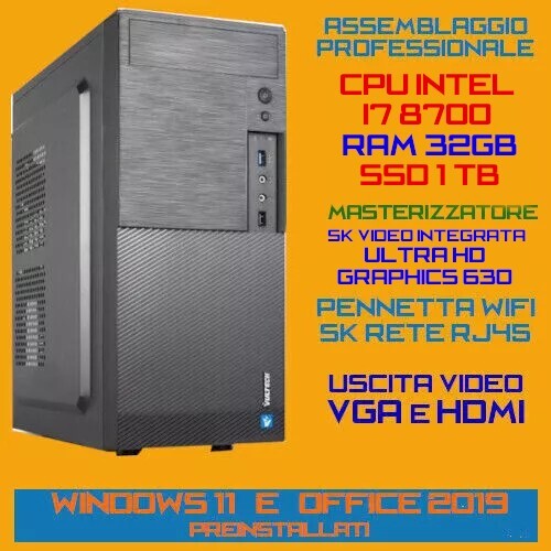 Computer fisso cpu intel - pc,