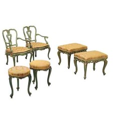 Salotto Antico Legno Laccato