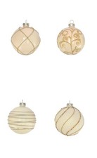 PALLA VETRO 8 CM ORO BIANCO
