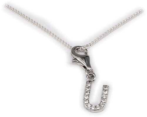 Ciondolo lettera zirconia - lettera,