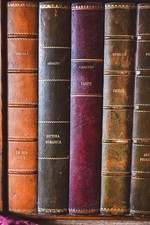 Ante Decorative in Legno con Finti Libri d'Arte - in pelle - 36x34 cm