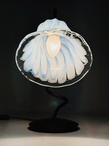 Lampada tavolo con fiore - con,