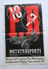 volantino pubblicitario MOTOTRASPORTI F.B Fratelli Boselli Milano, anni 30-40