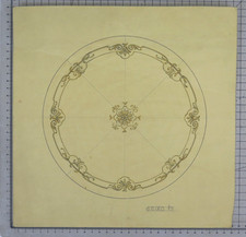 VECCHIO DISEGNO PROGETTO PER UN TAVOLO OPERA EBANISTA PIEMONTESE DEL '900 C0