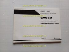 Suzuki SV 650 2007 catalogo ricambi ORIGINALE spare parts catalogue