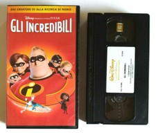 Vhs Film Animazione Gli Incredibili Walt Disney Pixar 2005 Cartoni Animati(V194)