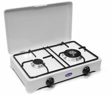 Fornello a gas 2 fuochi DOPPIA CORONA Metano / Gpl NEW 2002GP/C made in italy