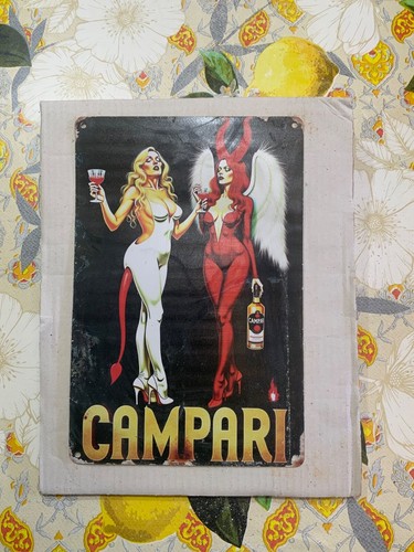 Insegna metallo campari - insegna,