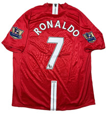 cristiano ronaldo manchester united shirt NIKE 2007 2008 AIG jersey authentic XL