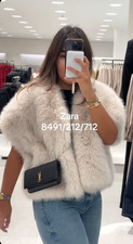 GILET ZARA ECRU ECOPELLICCIA