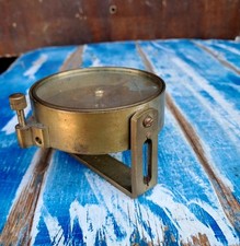 Bussola In Ottone Vintage Con Staffe Funxionante Nautica Collection 