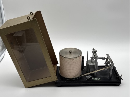 Antique barograph metal case - barograph,