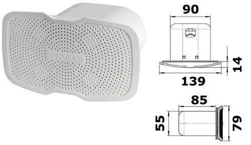 Tromba incasso orizzontale - tromba,
