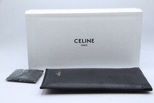 NEW CELINE BLACK LEATHER POUCH