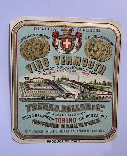 Vino vermouth ballor etichetta - vino,