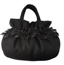 BORSA NERA piccola  A MANO con PIZZO  GOTHIC CHIC   💖 OFFERTA SALDI!!!💖