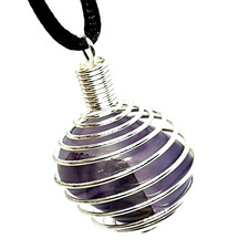 Collana con ciondolo ametista