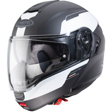 Caberg Levo Prospect Casco Pieghevole Casco Moto Nero Opaco/Bianco Visiera Solare