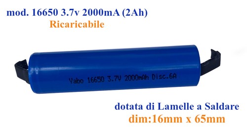 Batteria ricaricabile litio - a,
