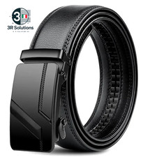 Cintura Uomo 110 120 130 Cm Pelle PU Fibbia Automatica Nera Alta Qualità