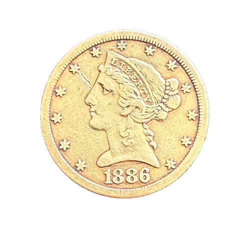 1886 oro 5 dollari - us,