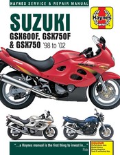 Suzuki GSX600/750F e GSX750 (1998-2003) Manuale di riparazione Haynes