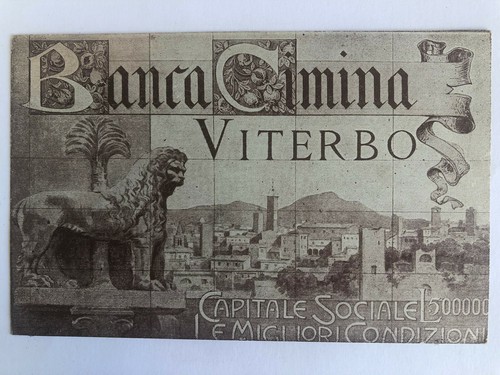 Cartolina pubblicitaria banca - cartolina,