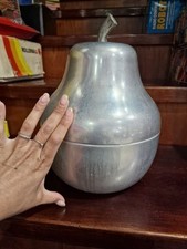 PERA METALLO ACCIAIO VINTAGE CONTENITORE BISCOTTI