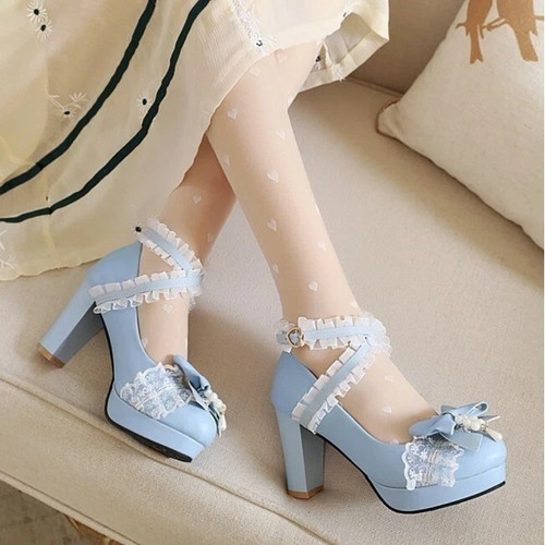 Scarpe sweet lolita con lacci - scarpe,