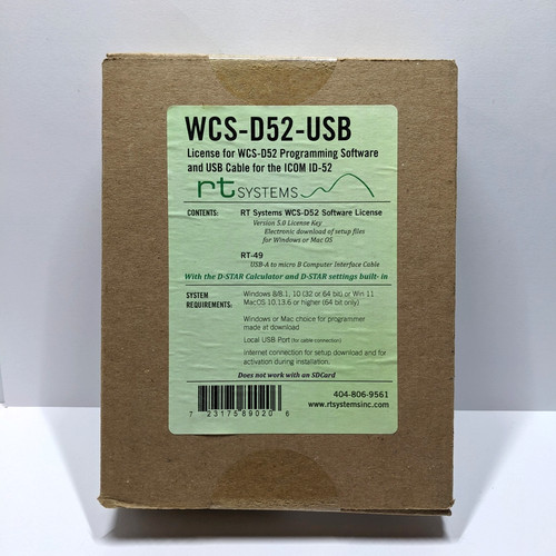 Systems wcs d52 - rt, licenza