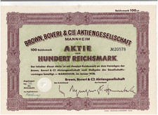 Brown, Boveri & Cie... Mannheim 1938, 100 RM