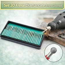 Set 30 Frese Diamantate 3mm