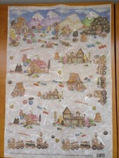 CARTA RISO PER DECOUPAGE 32x42 - PAESAGGIO NATALE 