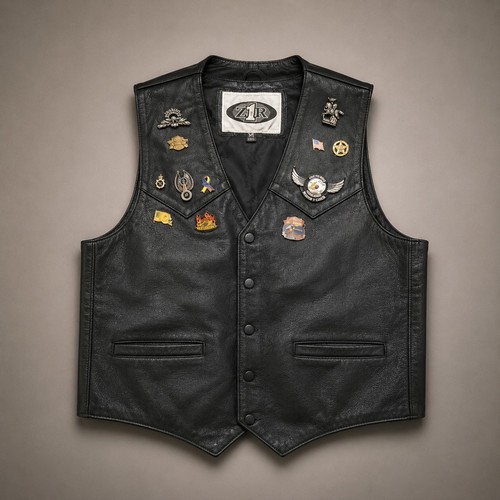 Giubbotto moto pelle - uomo, tg