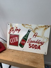 Enamel Sign CLUB SODA -bar
